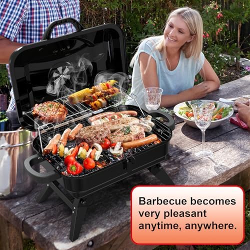Portable Charcoal Grill, Small Foldable Tabletop BBQ Grill - Image 4