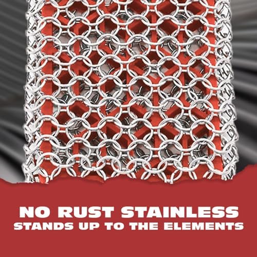 Knapp Made Premium Cast Iron Cleaner, 2-in-1 Combo Chainmail Scrubber - Image 5