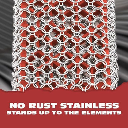 Knapp Made Premium Cast Iron Cleaner, 2-in-1 Combo Chainmail Scrubber - Image 5