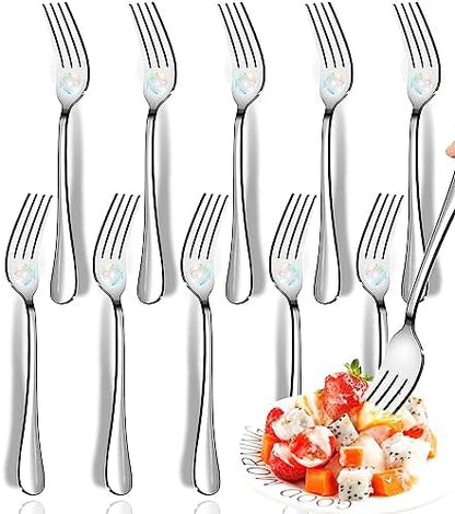 Forks, Flatware Set, 8 Inches, Mirror Finish & Dishwasher Safe, New Apartment by FMUMIA