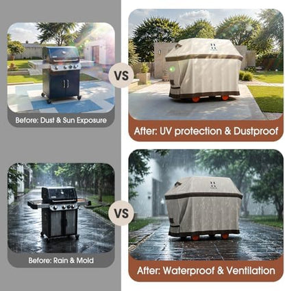 HAMLER Grill Cover 52 Inch, Heavy Duty Waterproof BBQ Covers, Gas Grill Covers - Image 3