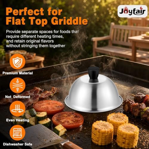 2PCS Griddle Basting Covers, Joyfair Melting Dome Barbecue Tool Sets - Image 3
