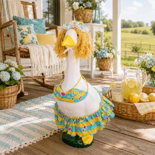 Porch Goose Bikini Outfit for 23" Goose Statue, Hawaiian Porch Goose Costume - Image 5