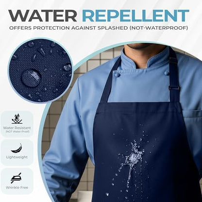Utopia Kitchen Bib Aprons 4 Pack Adjustable - Image 3