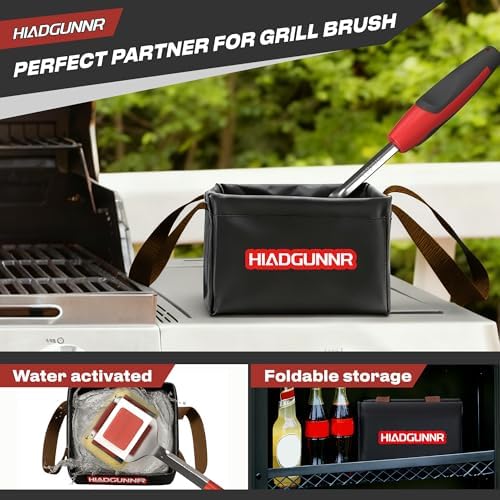 Grill Brush Bristle Free with Collapsible Bucket, BBQ Grill Cleaning Brush - Image 4