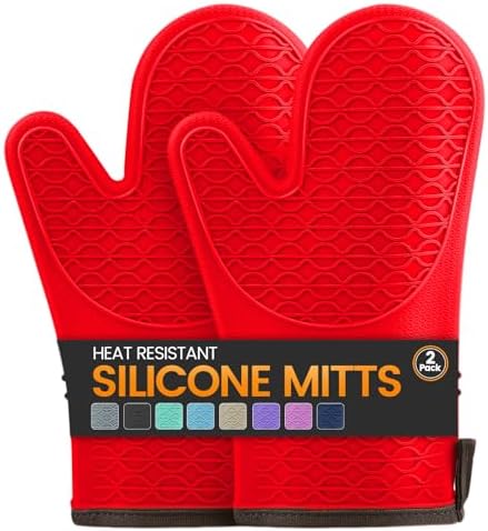 Silicone Oven Mitts, Heat Resistant 2PCS Oven Mitts by Unknown