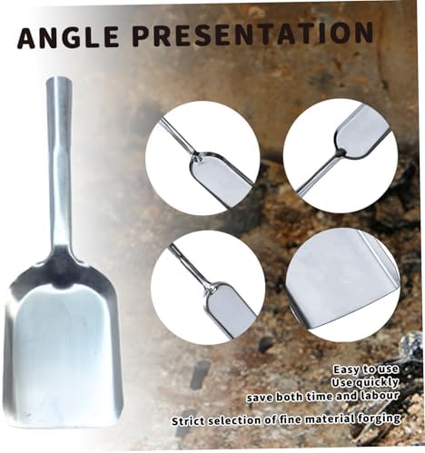 15.4-Inch Ash Shovel, Heavy-Duty Stainless Steel Flat Coal Shovel - Image 6