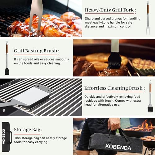 Grill Set, Grill Tools for Outdoor Grill Utensils Set BBQ Accessories - Image 5