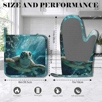 Sea Turtles Oven Mitt and Pot Holder - Image 2