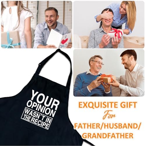 Funny Aprons For Men, Father's Fathers Day Kitchen Gifts For Dad Father Daddy - Image 5