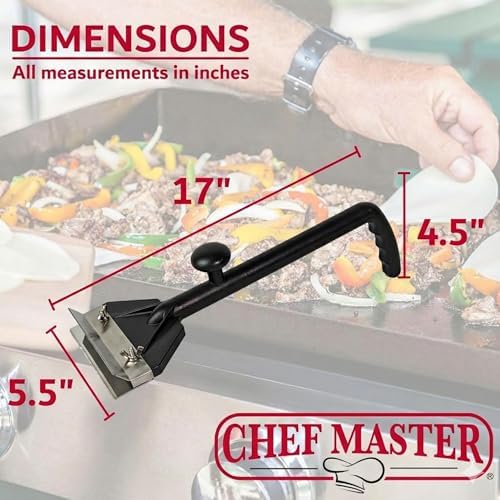 Chef Master Griddle Scraper & Flat Top Grill Cleaner - Image 6