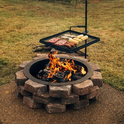 Ash & Ember 32" Wagon Wheel Fire Grate, High-Efficiency Smoke-Free Fireplace - Image 7