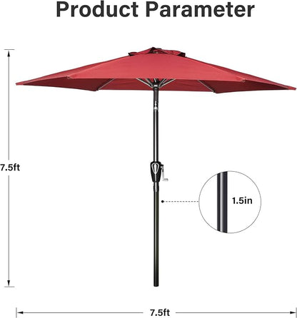Simple Deluxe 9' Patio Umbrella Outdoor Table Market Yard Umbrella - Image 2