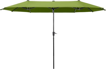 13 ft Large Double-Sided Patio Umbrella, Outdoor Umbrella, Lime | HERA'S PALACE by HERASPALACE