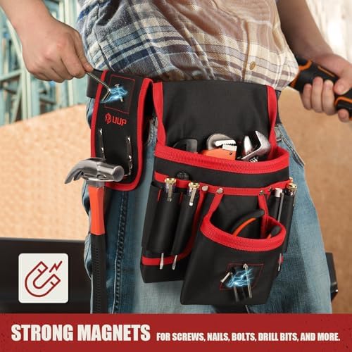Magnetic Tool Belt for Men, 26 Pockets Heavy Duty Nail Tool Pouch Dad Gift - Image 3