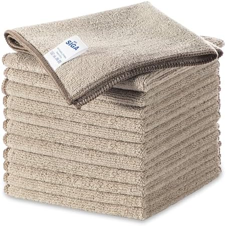 MR.SIGA Microfiber Cleaning Cloths, Streak Free Microfiber Towels, 12 Pack by MRSIGA