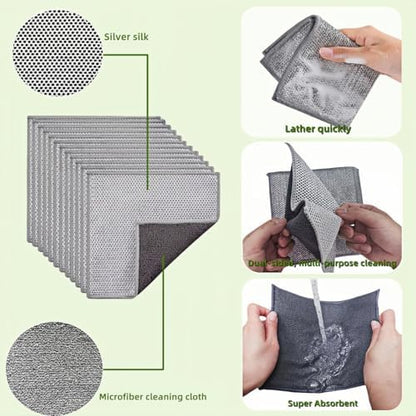 Stainless Steel Scrubber and Cleaning Rags - Image 3