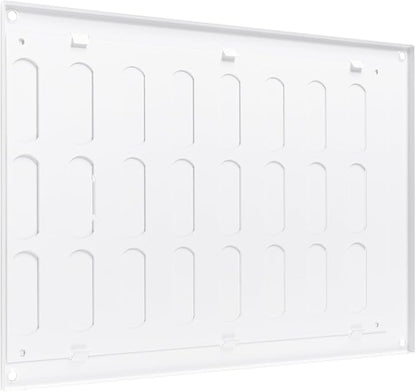 Vent Systems 12" x 8" Inch (Overall) White Metal Vent Cover - Durable Wall and Ceiling Adjustable Air Return Grille with Built-in Mesh Screen - HVAC Ventilation Duct Cover for Indoor and Outdoor Use