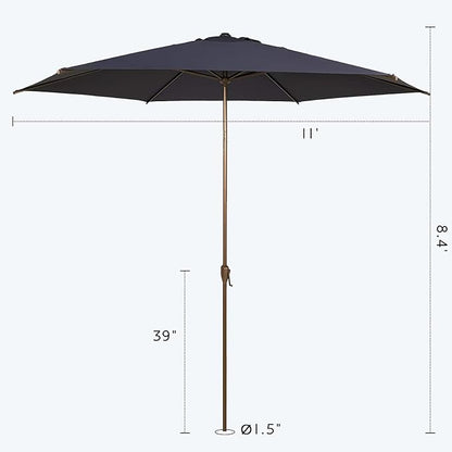 Abba Patio 11FT Outdoor Patio Umbrella Outdoor Table Umbrella - Image 5