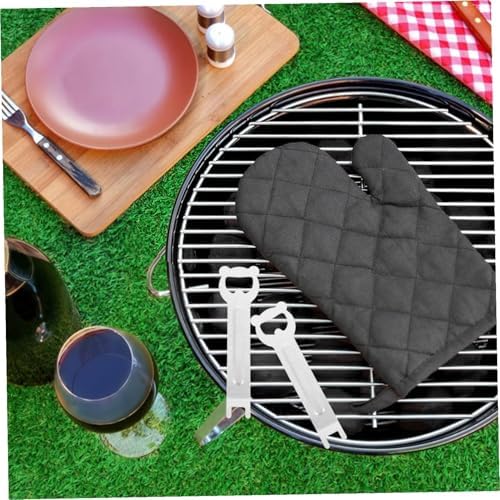 SUPVOX 4 Piece Multifunctional Grill Grate Lifter Iron Safe Handling Tool - Image 5
