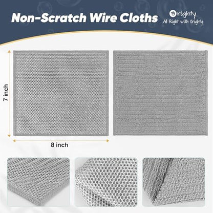 Orighty Dish Cloths, 48 Pack Double-Layer Metal Dish Rags - Image 2