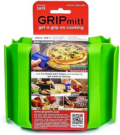 Silicone BBQ & Kitchen Mitt 2-Pack Set by GRIPmitt