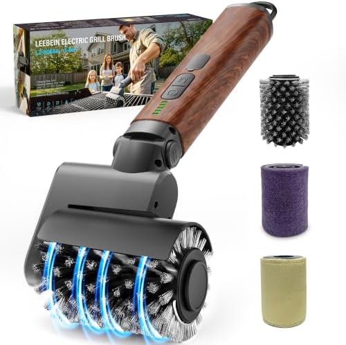 Electric Grill Brush, High Torque Rechargeable BBQ Grill Griddle Cleaner by Leebein