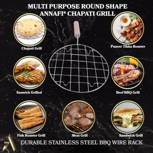 AnNafi® Phulka Roti Arepa Grill Chapati Maker Riser, Cooking Wire Rack - Image 4