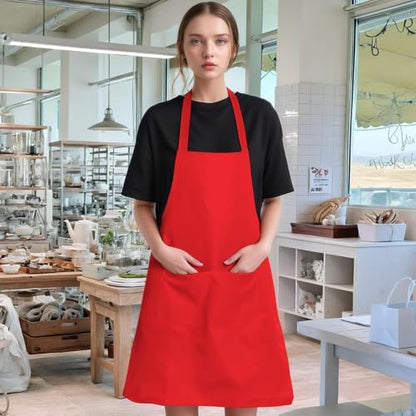 Fengek 8 Pcs Bib Apron for Unisex Colorful Kitchen Apron Bulk - Image 7