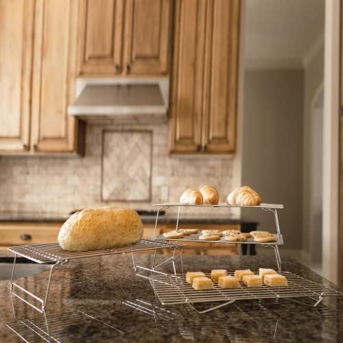 Kitchenatics 4-Tier Stackable Cooling Rack Space Saving Baking Set - Image 3