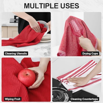 Homaxy Cotton 380 GSM Premium Kitchen Towels, 12 Pack - Image 4