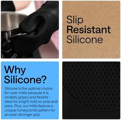 GORILLA GRIP Silicone Oven Mitts, 550F Heat Resistant - Image 3