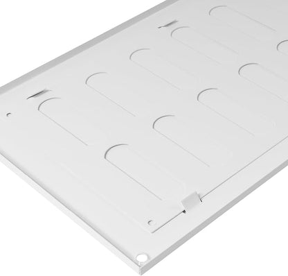 Repa Market 12" x 6" Inch (Outer Dimensions) White Adjustable Air Vent Cover - Galvanized Steel HVAC AC Vent Cover Register - Wall, Ceiling Vent Covers, Toe Kick Vent Cover - Return, Intake Air Grille