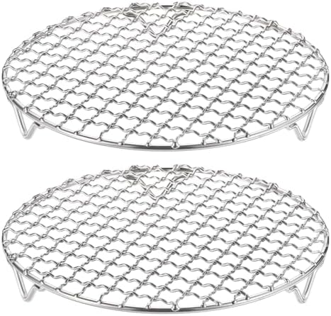 HARFINGTON 2pcs Round Cooking Rack 7.5-inch 201 Stainless Steel Cross Wire by HARFINGTON
