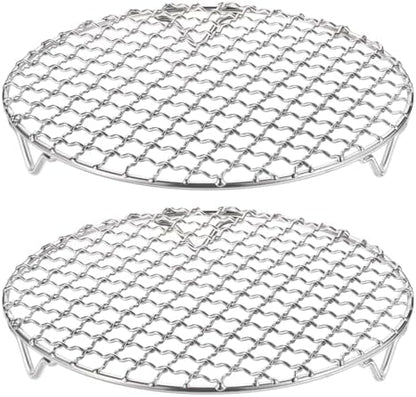 HARFINGTON 2pcs Round Cooking Rack 7.5-inch 201 Stainless Steel Cross Wire by HARFINGTON