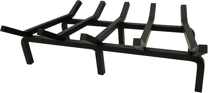 SteelFreak Super Heavy Duty Steel Fireplace Grate - Made in The USA (24 Inch)