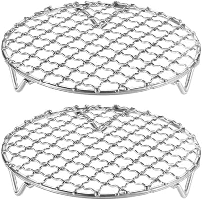 HARFINGTON 2pcs Round Cooking Rack 5.9-inch 201 Stainless Steel Cross Wire by HARFINGTON