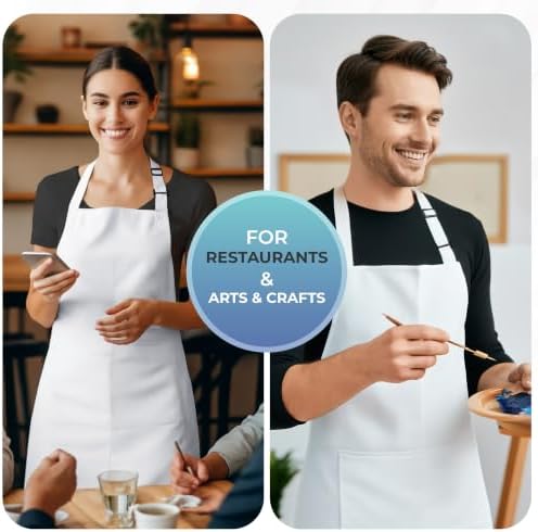 Utopia Kitchen Bib Aprons 4 Pack Adjustable - Image 6