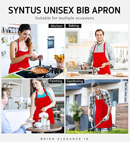 Syntus Apron for Men Women, Adjustable Cooking Kitchen Apron - Image 6
