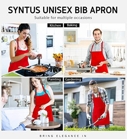 Syntus Apron for Men Women, Adjustable Cooking Kitchen Apron - Image 6