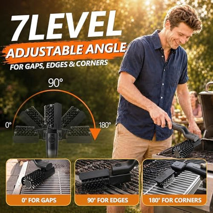 Electric Grill Brush | 24kg Max Torque, 200 Minutes Runtime, 3-Speed Angle - Image 3