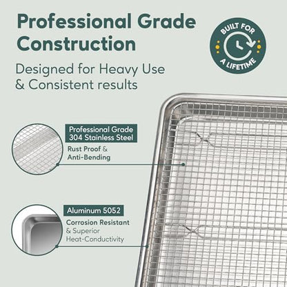 Aluminum Baking Sheet with Cooling Rack Set - Image 4