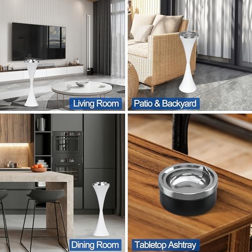 RELIANCER Floor Standing Ashtray w/Detachable Cigar Container, Stainless Steel - Image 7
