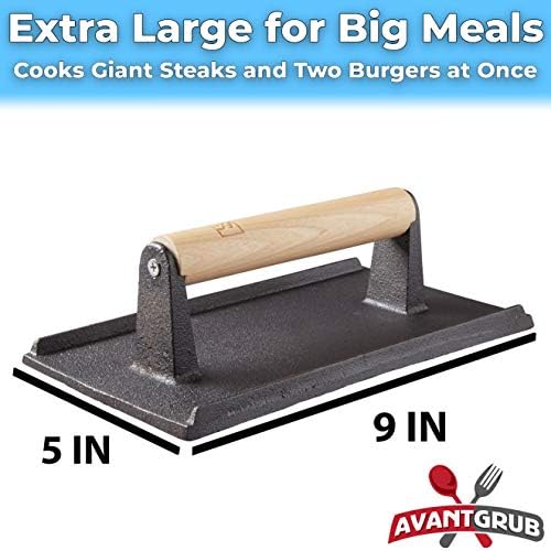 Pro Grade, Pre Seasoned Cast Iron Grill Weight 3Pk. Heavy Duty Steak and Burger - Image 6