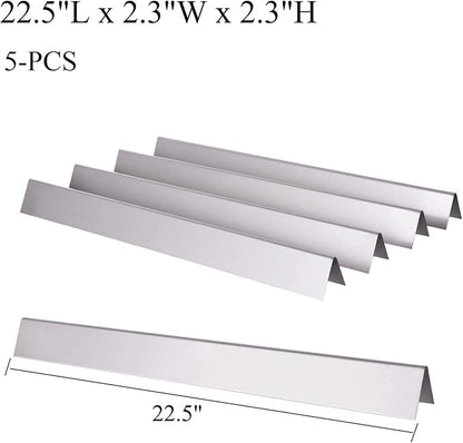 Gassaf 22.5 inch flavorizer bars and 28 1/8 inch Burner Tube Set Replace for Weber Spirit E-310, E-320, Genesis Silver B C, Spirit 700, Weber 900, Parts Kit Replace for Weber 7536 65903 7508