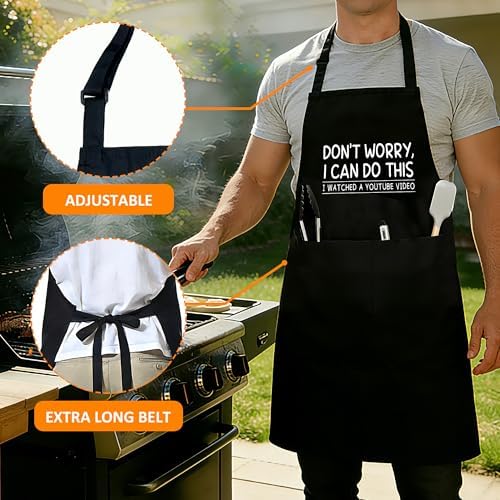 Funny Aprons For Men, Father's Fathers Day Kitchen Gifts For Dad Father Daddy - Image 2