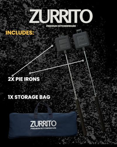 2x Campfire Pie Iron Storage Bag Bundle Set, Cast Iron Pie Pan, Mountain Pie - Image 6