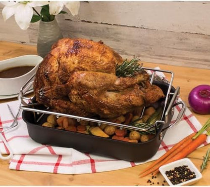HIC Kitchen Roasting Pro V-Shaped Baking Rack, Chrome-Plated Steel, - Image 5