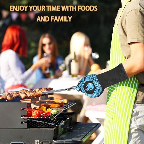 BBQ Gloves 1472F Heat Resistant Non-Slip Silicone - Image 6