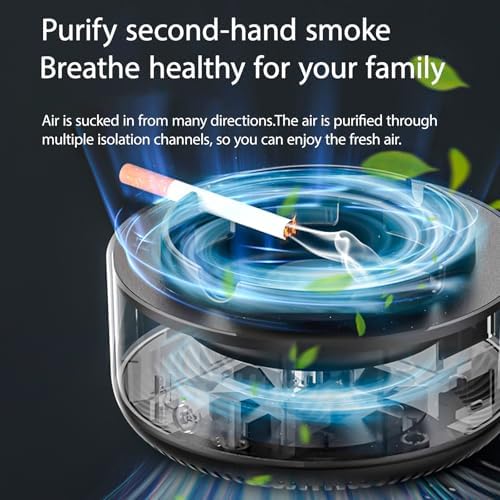 Air Purifier Filter Ashtray, Portable Box Smokeless Ash tray - Image 6